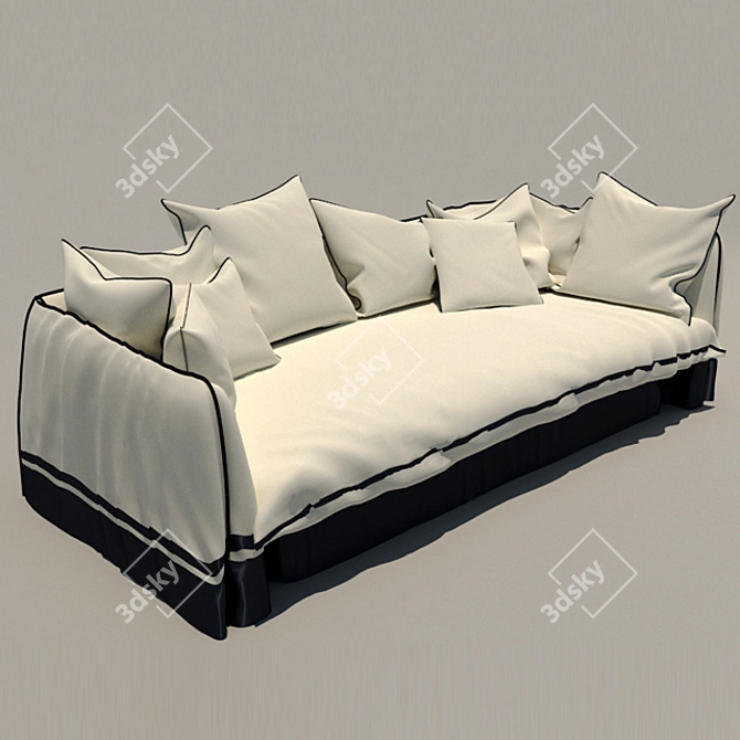 Minsk Cafe Sofa 3D model image 1