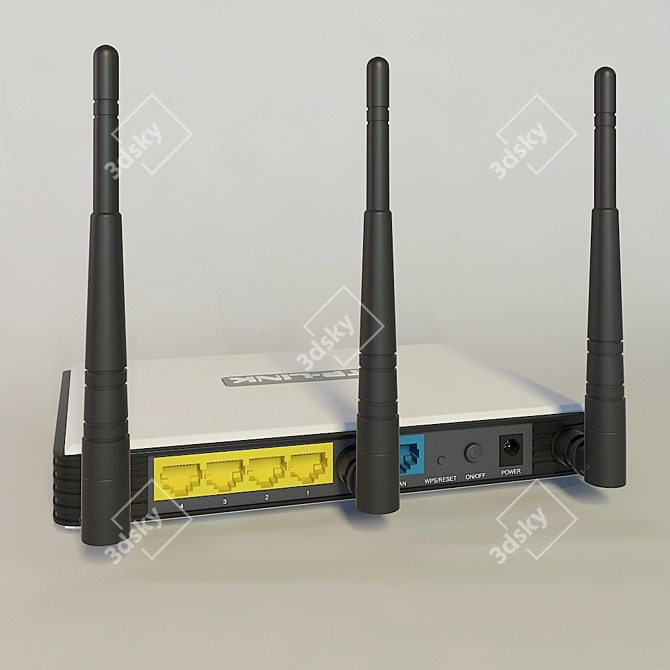 High-Speed TP-LINK Wi-Fi Router 3D model image 2