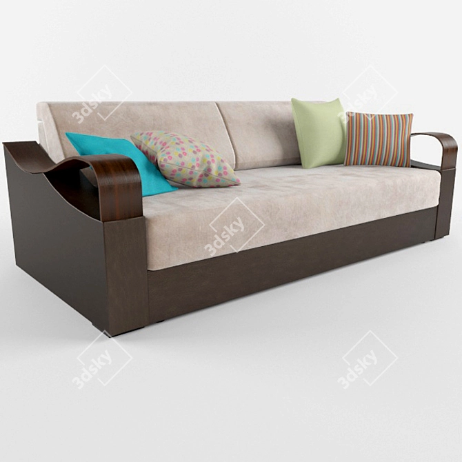 Modern & Versatile Allegro Sofa 3D model image 1