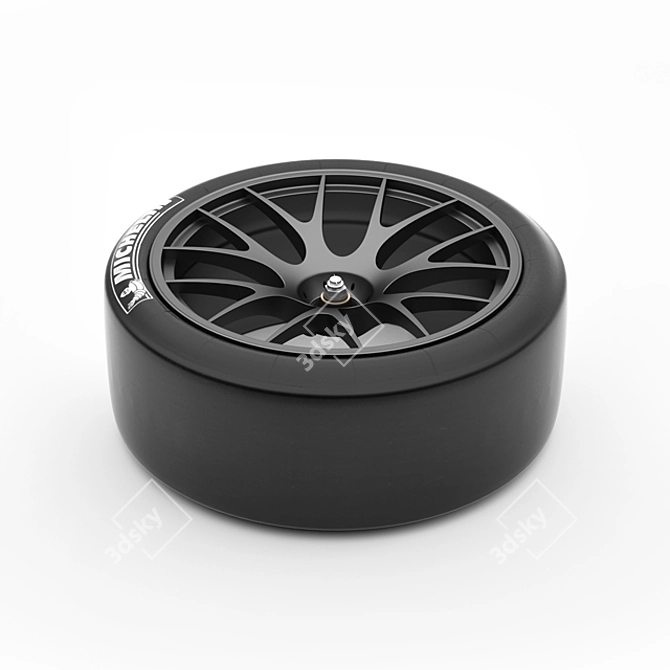 BBS Slick Ring with Michelin Tire 3D model image 2