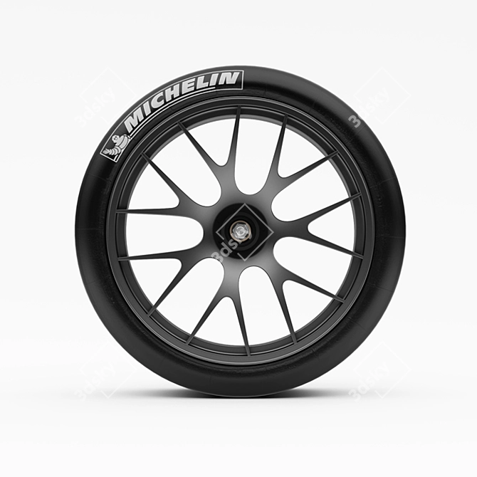 BBS Slick Ring with Michelin Tire 3D model image 3