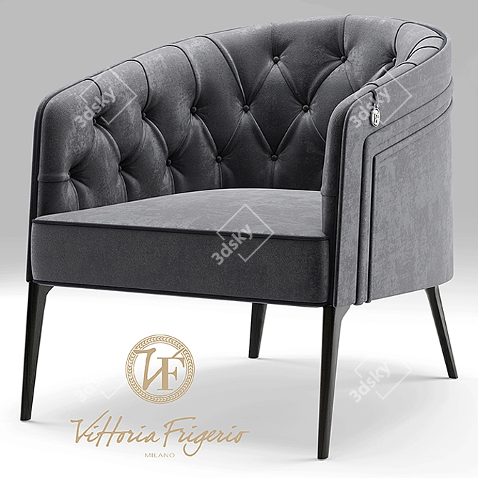 Elegant Vittoria Frigerio Armchairs 3D model image 2