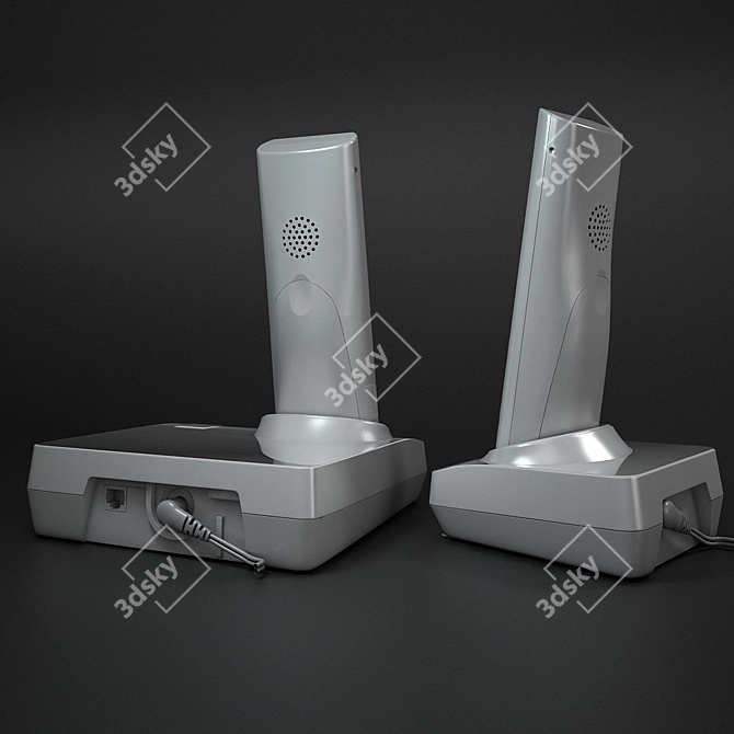 Panasonic KX-TG8205: Sleek Cordless Telephone 3D model image 2