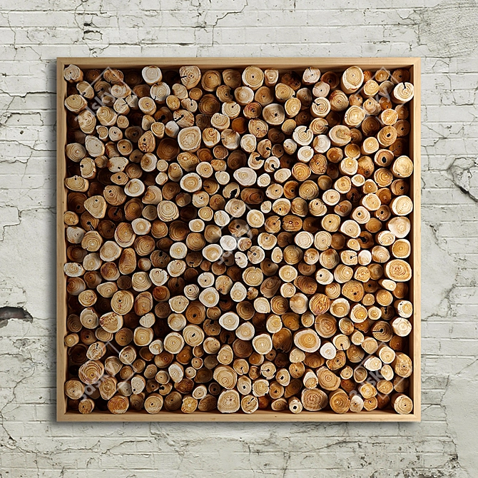 A467 Natural Wood Panel 1000x1000x70mm 3D model image 1