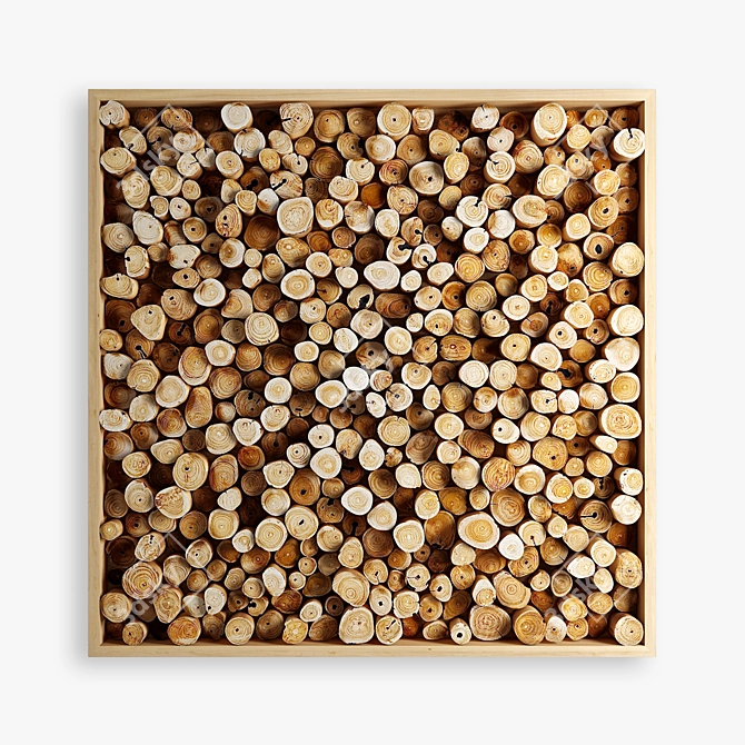 A467 Natural Wood Panel 1000x1000x70mm 3D model image 4