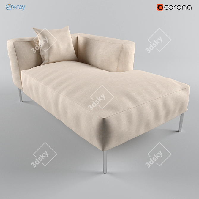 Stylish Frank Couch - Italian Design 3D model image 1