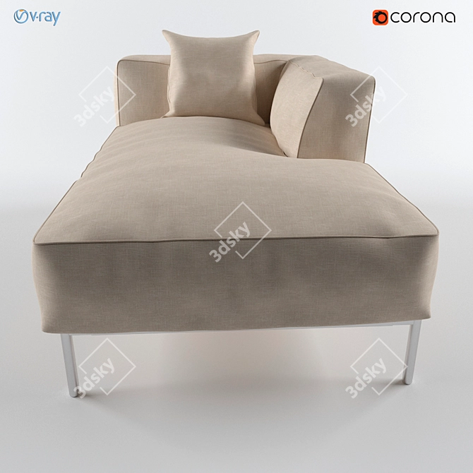 Stylish Frank Couch - Italian Design 3D model image 2