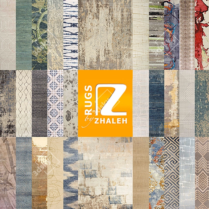 162 Textured Rugs by Zhaleh: Complete Collection 3D model image 1