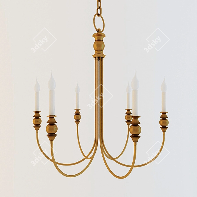 Elegant Fairlight Chandelier 3D model image 1