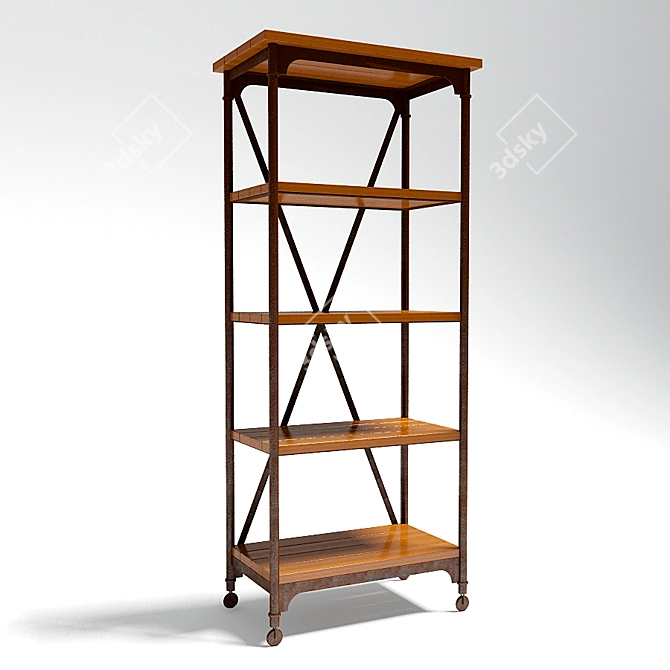 Gaudi Loft Bookshelf 3D model image 1