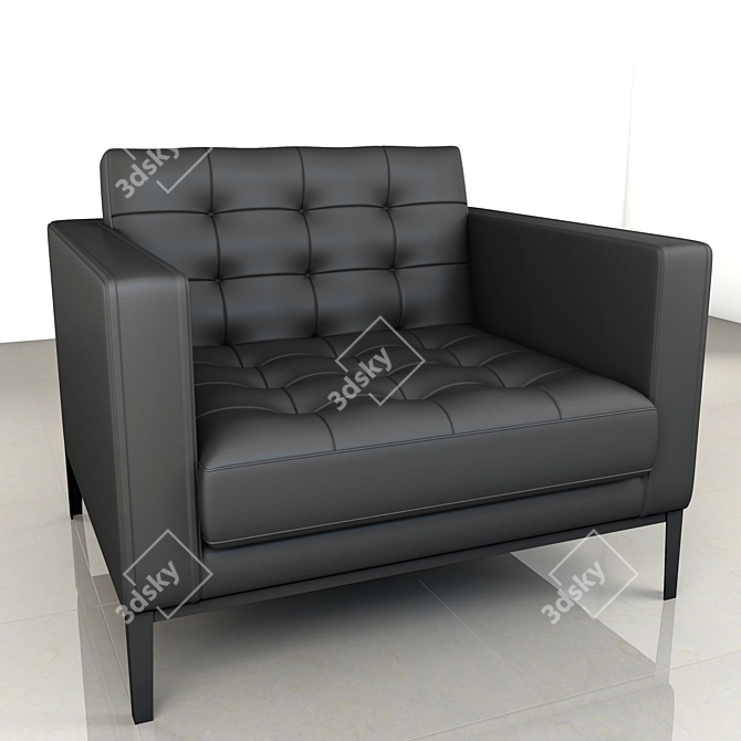 Lux Metal AC Lounge Chair 3D model image 1