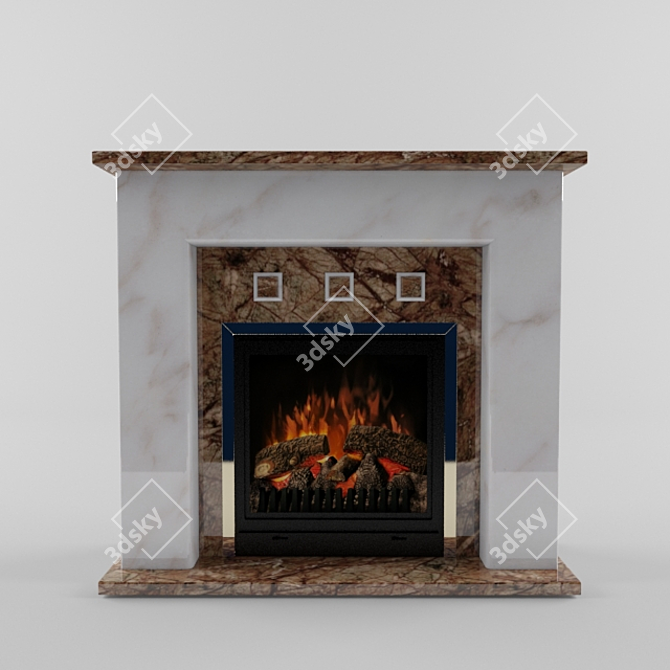 Electric Fireplace Mantel 3D model image 1