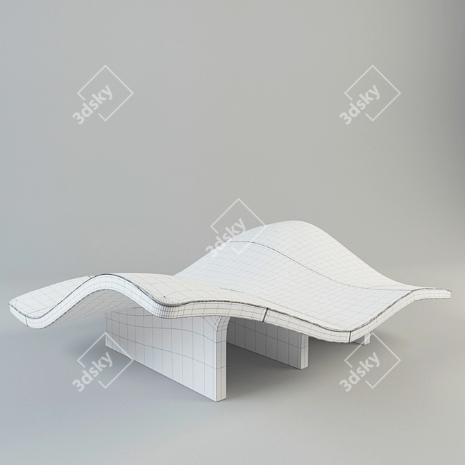 Elegant Waves EJ 142 Sofa 3D model image 3