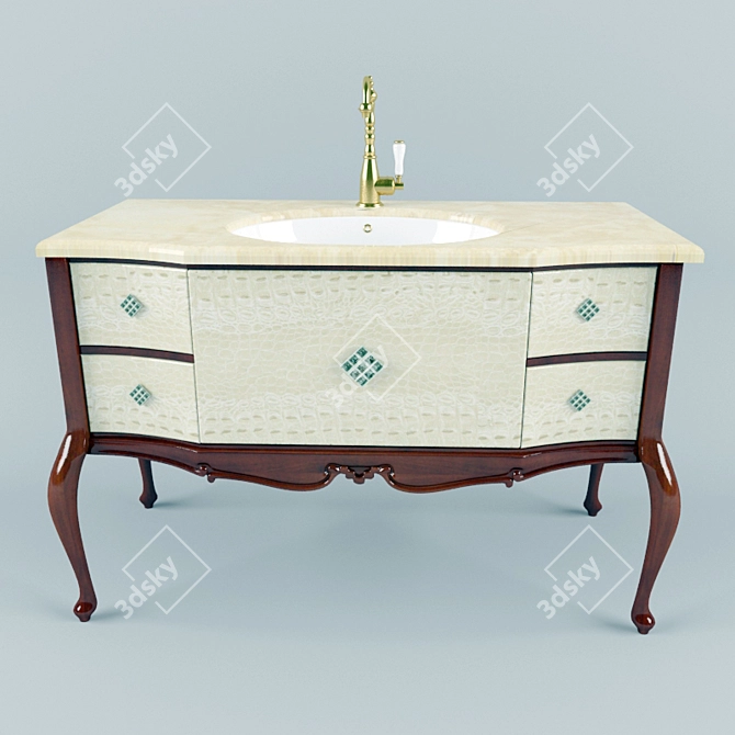 LineaTre Savoy Bathroom Vanity 3D model image 2