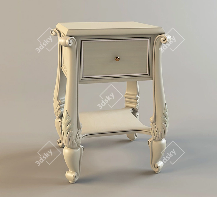 Bohemia 2612 - Classic Bedside Table 3D model image 1