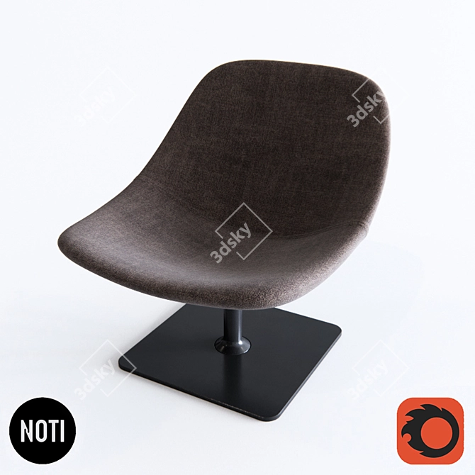 Elegant Noti Mishell Chair 3D model image 3