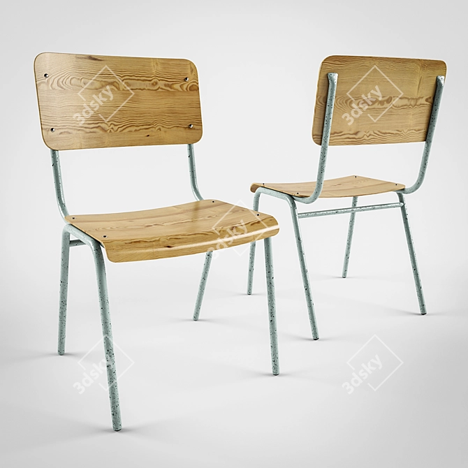 ErgoFlex School Chair 3D model image 1
