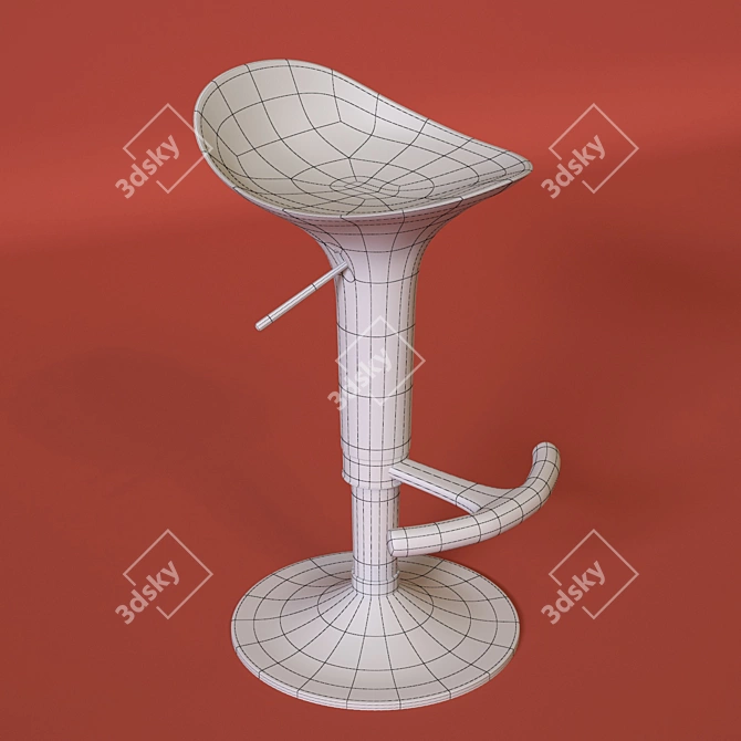 Modern Loft Bar Stool 3D model image 2