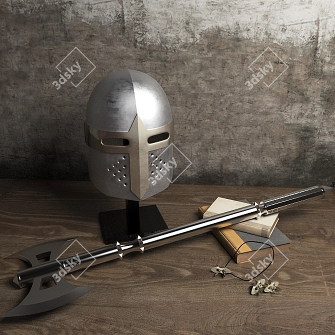 Medieval Knight Decor Set 3D model image 1