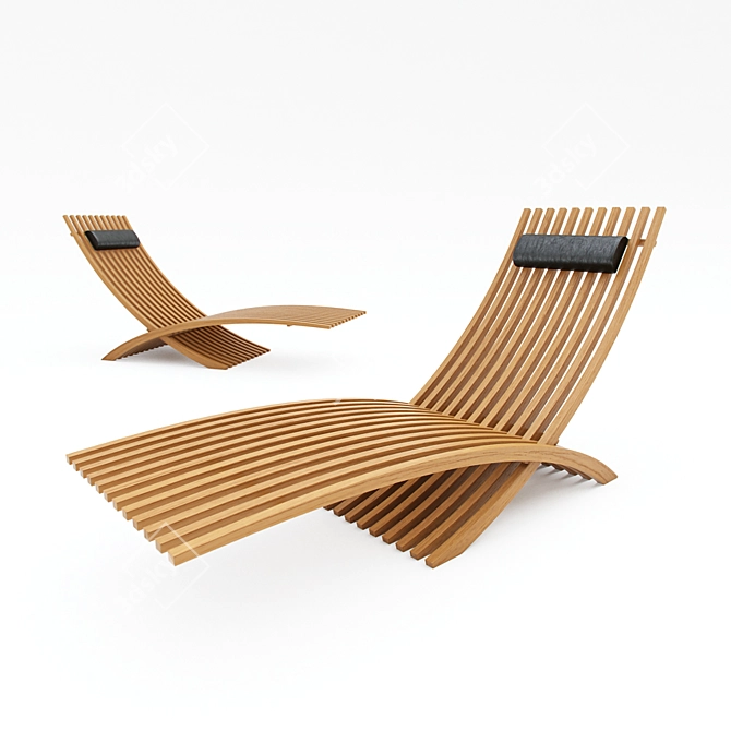 Relaxation at its finest: NOZIB Sun Lounger 3D model image 1