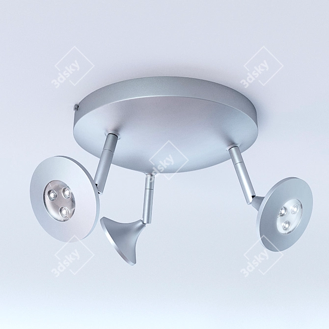 Silver LED Ceiling Soffit 3D model image 1