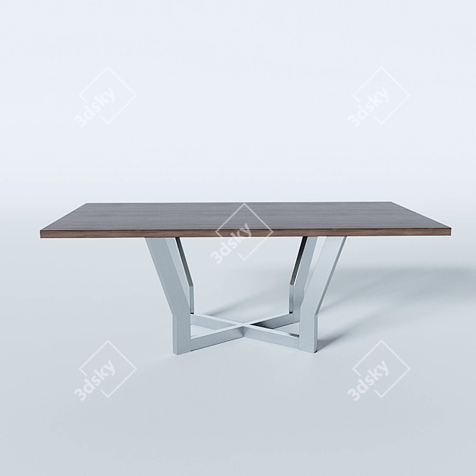 Modern Designer Dining Table 3D model image 1