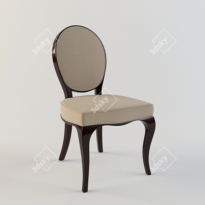 Modern Velvet Accent Chair 3D model image 1