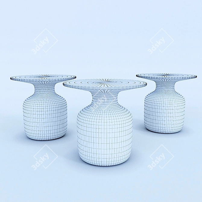 Mini Bottle Coffee Table: A Stylish Cappellini Design 3D model image 2