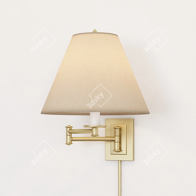 Visual Comfort Primitive Swing-Arm Wall Light 3D model image 1