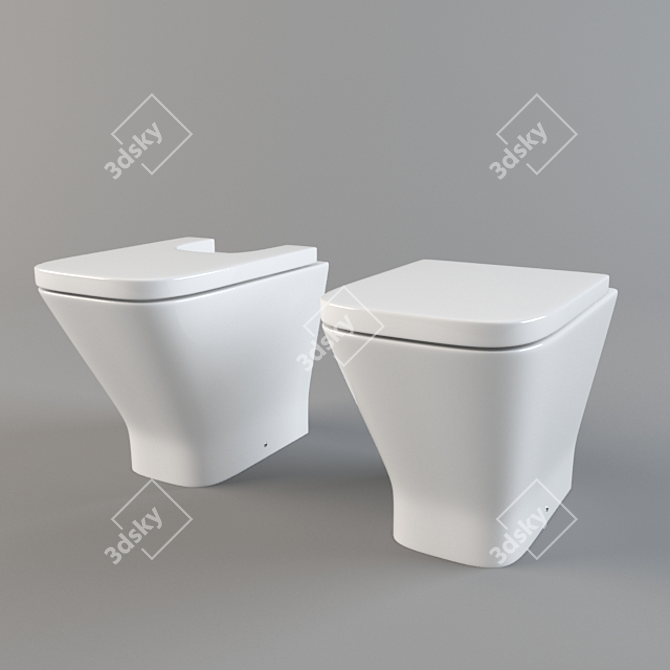 Roca The Gap Toilet & Bidet Ladders 3D model image 1