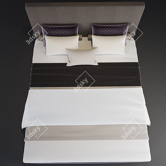 Minotti Bed: Premium Comfort & Style 3D model image 2