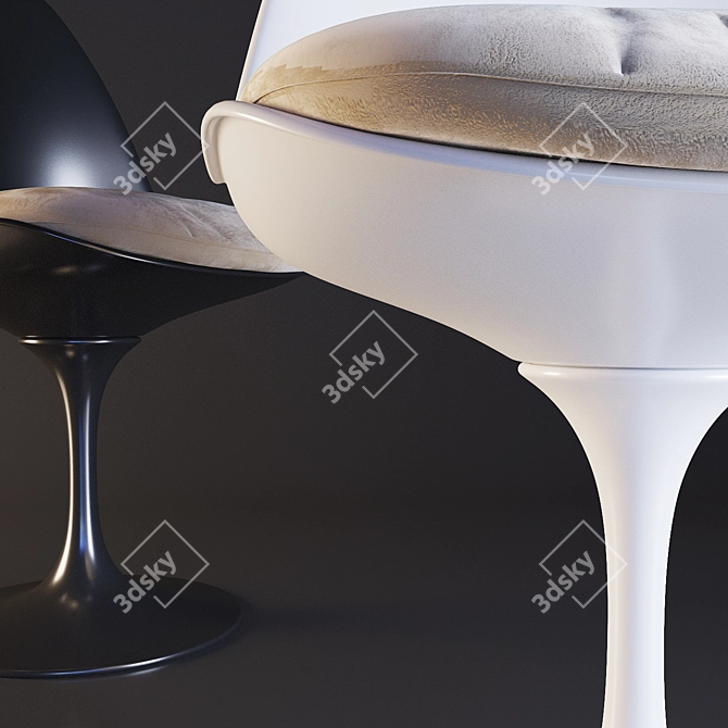 Tulip Chair: Sleek and Modern 3D model image 2