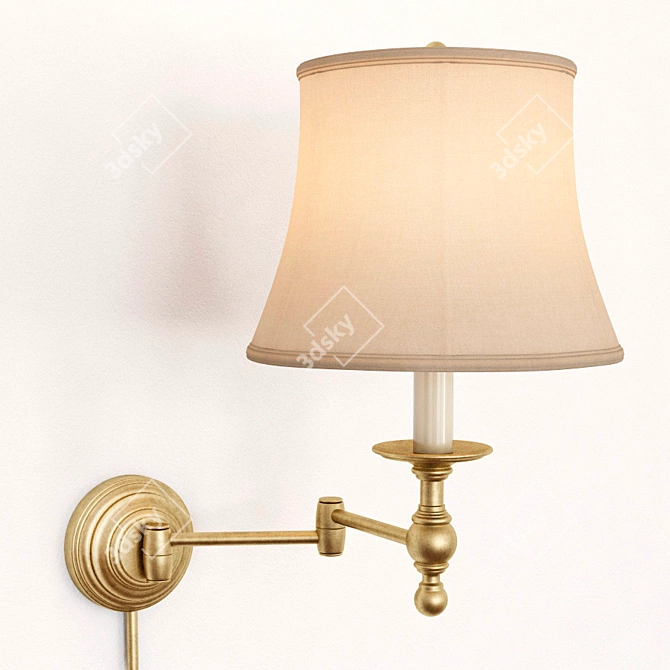 EF Chapman Swing-Arm Wall Light 3D model image 1