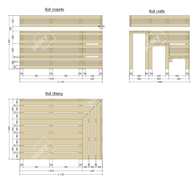 Title: MaxiSauna: Portable Bench Sauna 3D model image 2