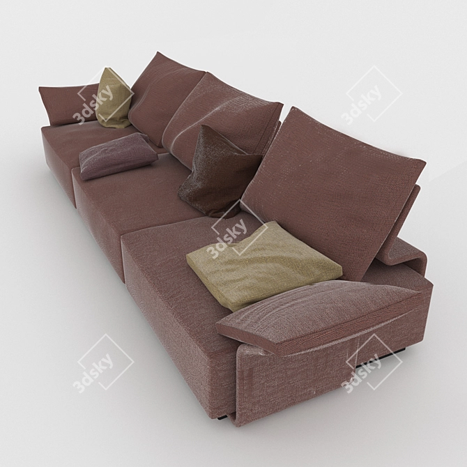 Elegant CASADESUS Longplay Sofa 3D model image 1