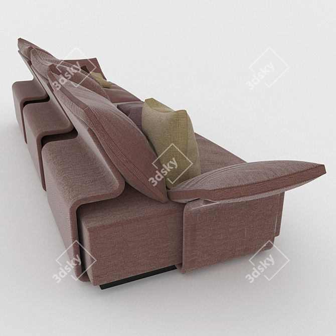 Elegant CASADESUS Longplay Sofa 3D model image 2