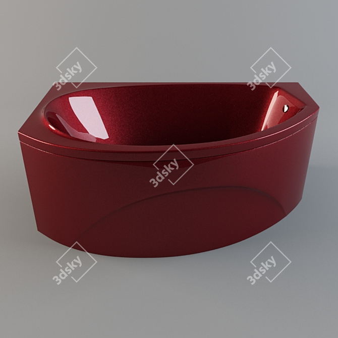 Akrilan Red Night Asymmetric Bath 3D model image 1