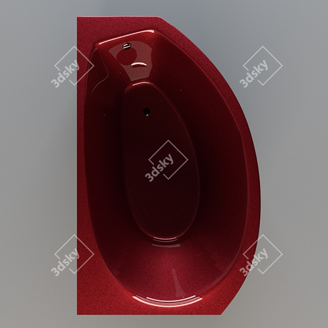 Akrilan Red Night Asymmetric Bath 3D model image 2