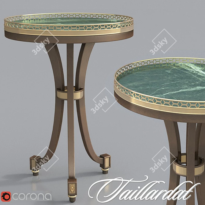 French Flair: EMILIE Taillardat Table 3D model image 1