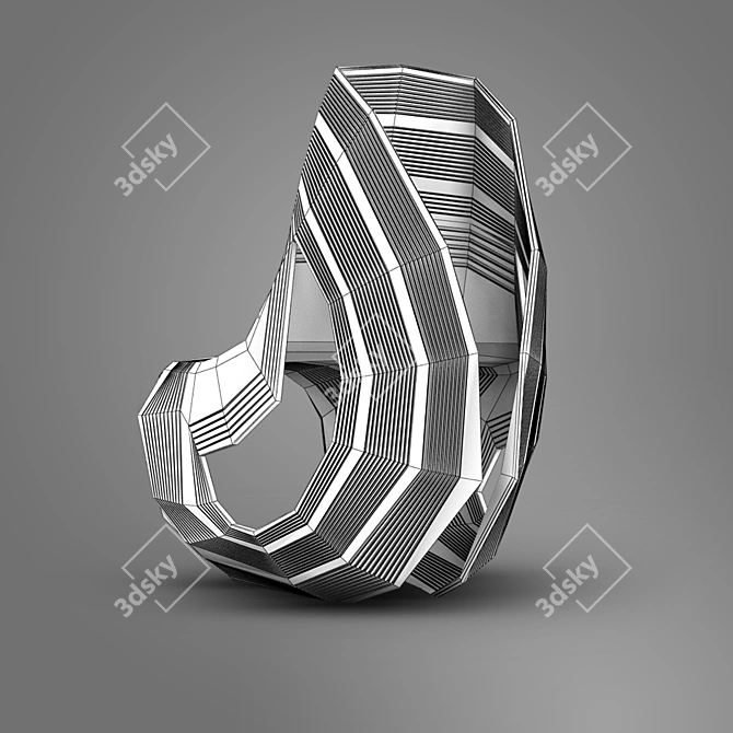 DYNAMIC SCULPTURAL KUKI CHAIR 3D model image 3