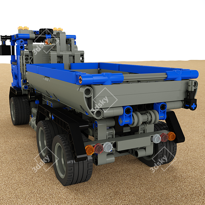 Advanced LEGO Technic Container Truck 3D model image 2