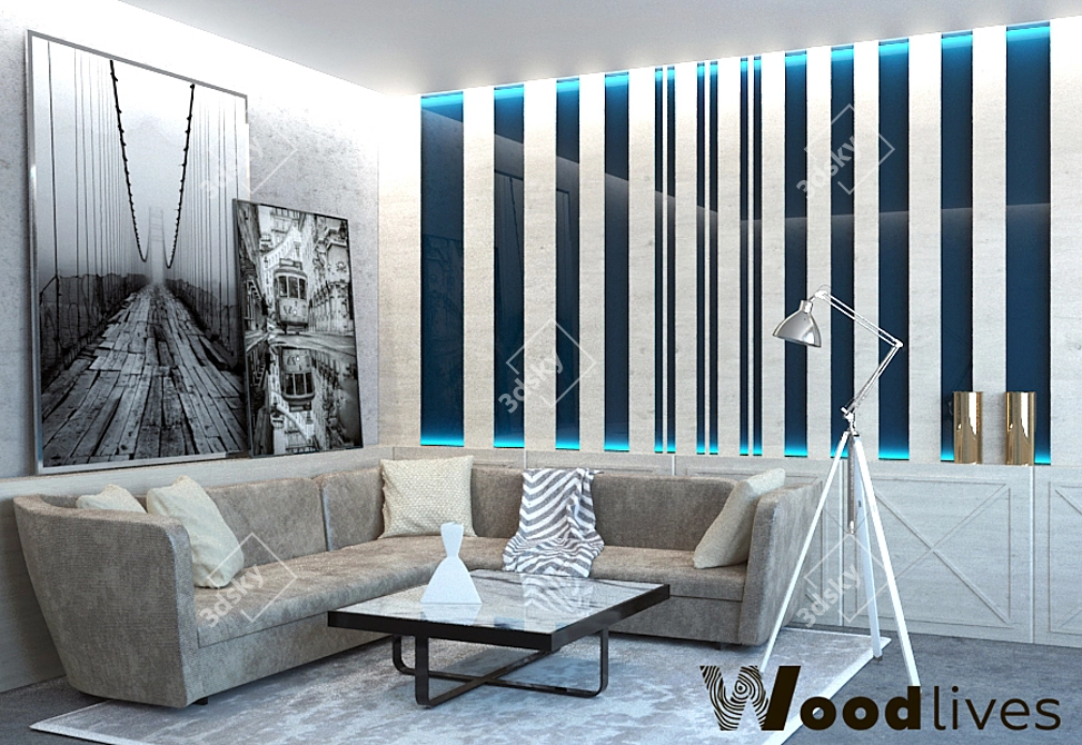 Harmony Wood Panel 3D model image 3