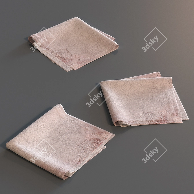 Essential Kitchen Napkins 3D model image 1