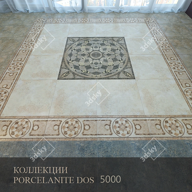 Title: Porcelanite Dos 5000 Ceramic Tiles 3D model image 1