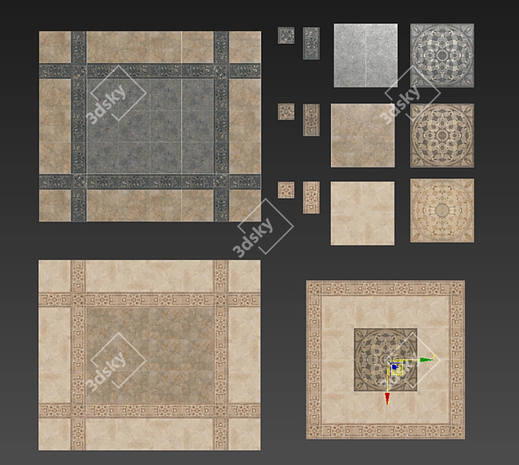 Title: Porcelanite Dos 5000 Ceramic Tiles 3D model image 2