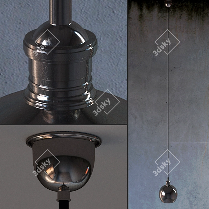 Minimalist Hanging Lamp 3D model image 2