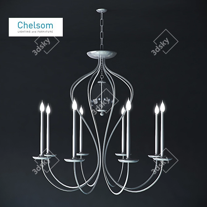 Elegant Chelsom32 Pendant Light 3D model image 1