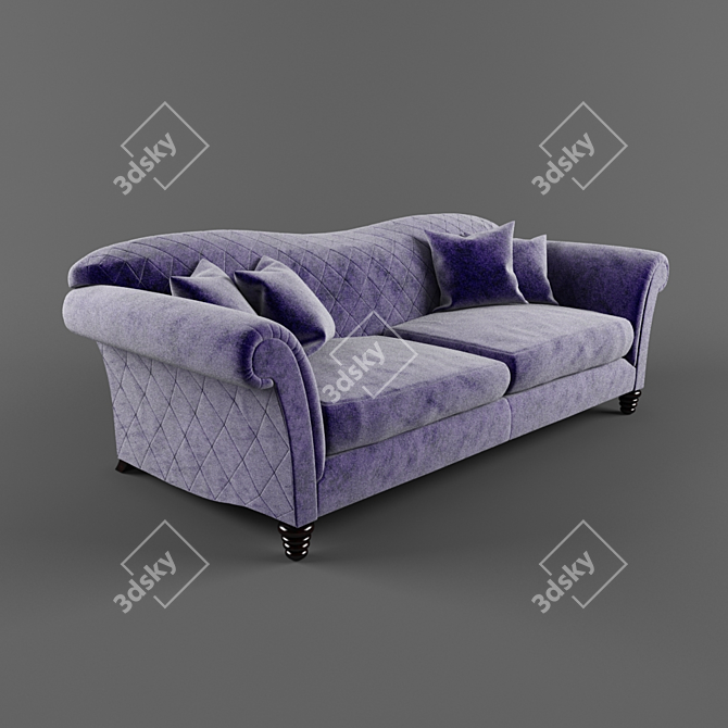 Elegant Etienne Sofa by Parker Knoll 3D model image 1