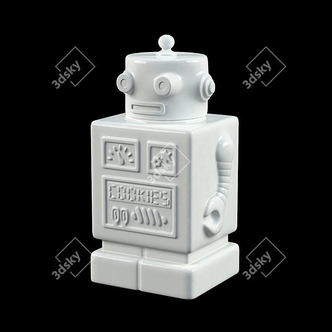 Tech-Savvy Kitchen Decor: Robot Bank 3D model image 1