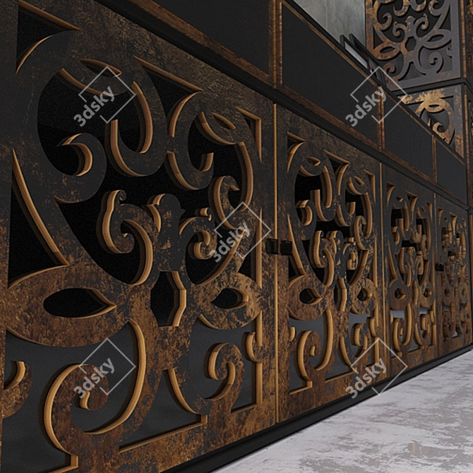 Elegant Tonin Casa Sideboard & Showcase 3D model image 2